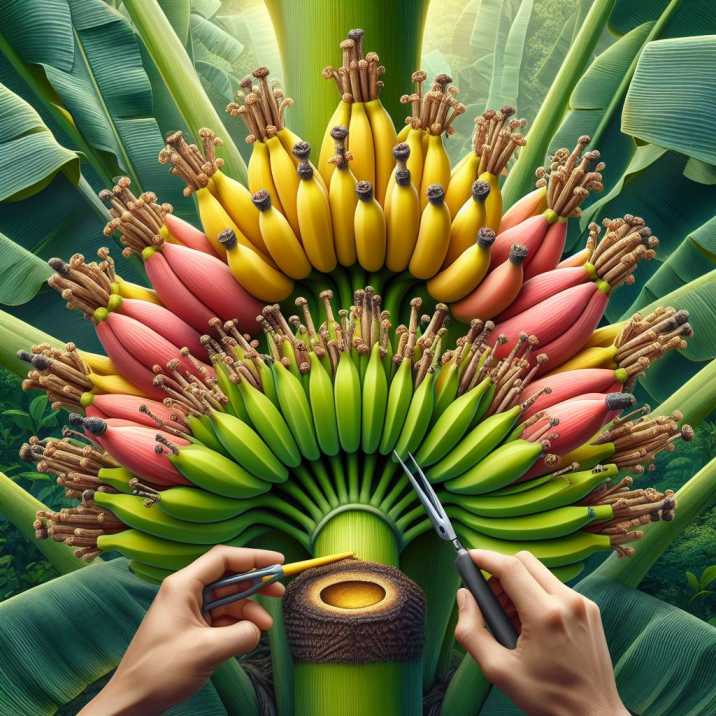 6e06d8aa-bea1-4935-8d02-6de14928544b proper pollination for baby banana plants